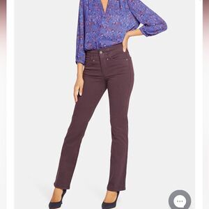 NYDJ - Marilyn Straight Jeans - Maroon
